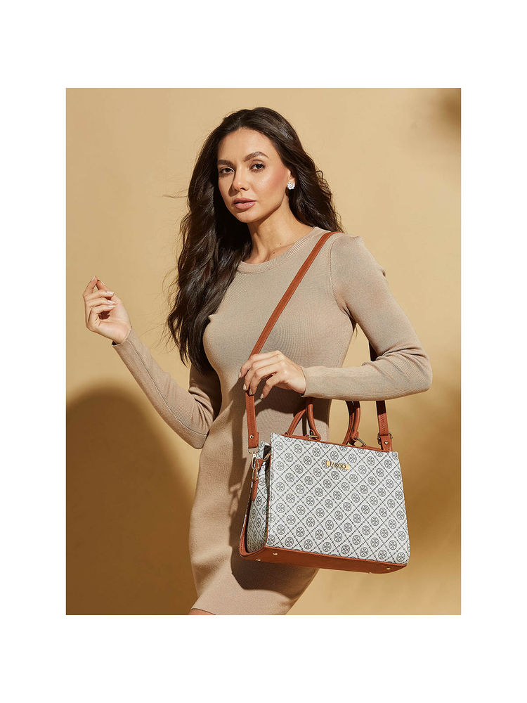 FARGO Stylish Grey Handbag with Detachable Strap (S)-picture-27