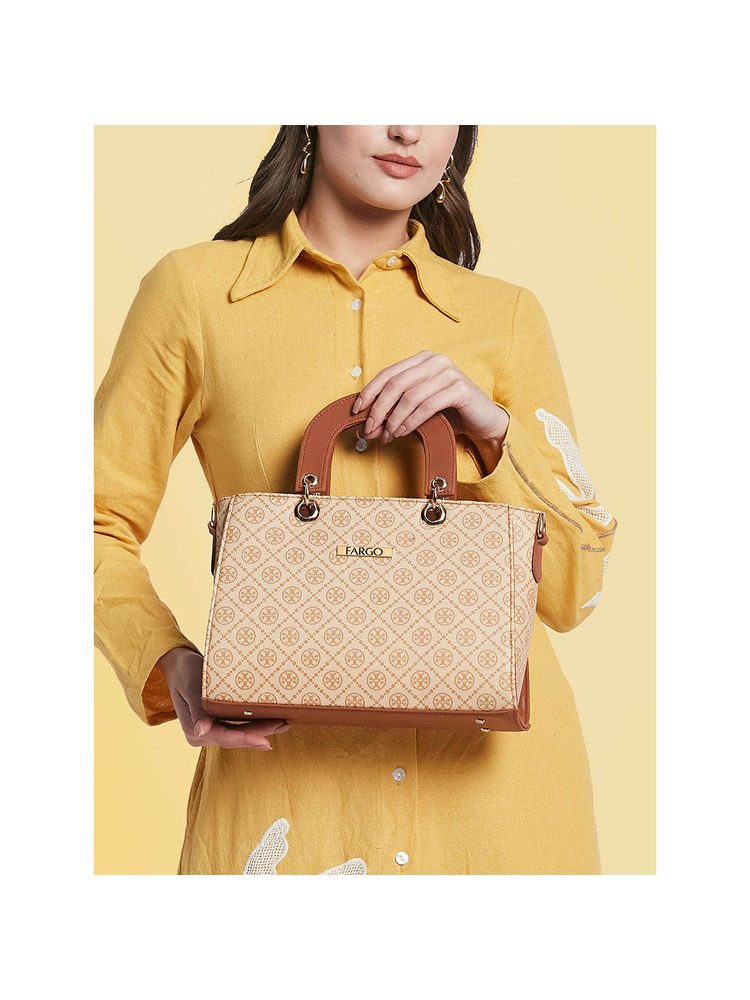 FARGO Women Brown Handbag with Detachable Strap (S)-picture-10