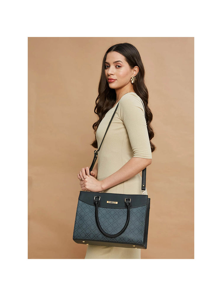 FARGO Blue Hand-Held Bag with Detachable Strap (S)-picture-27