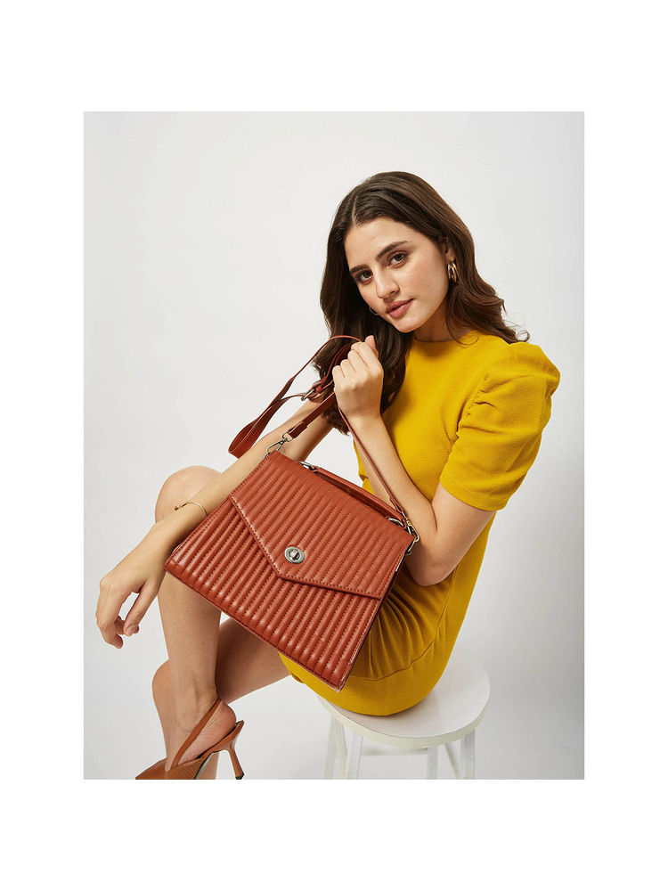 FARGO Fusion Brown Handbag Bag with Detachable Strap (S)-picture-25