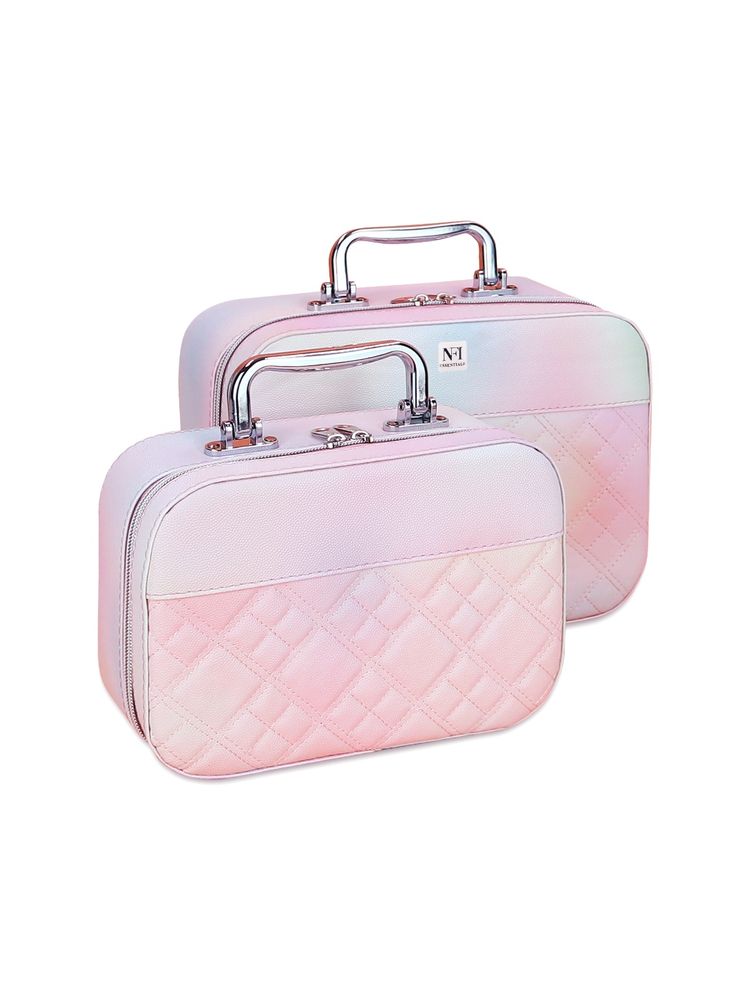 NFI Essentials Multi-Color Storage Makeup Cosmetic Jewellery Box Organizer Pack of 2