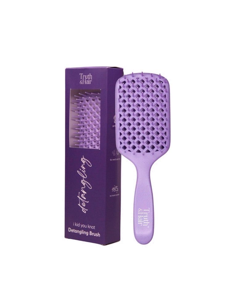 Truth & Hair I Kid You Knot Detangling Brush - True Lavender-image-30