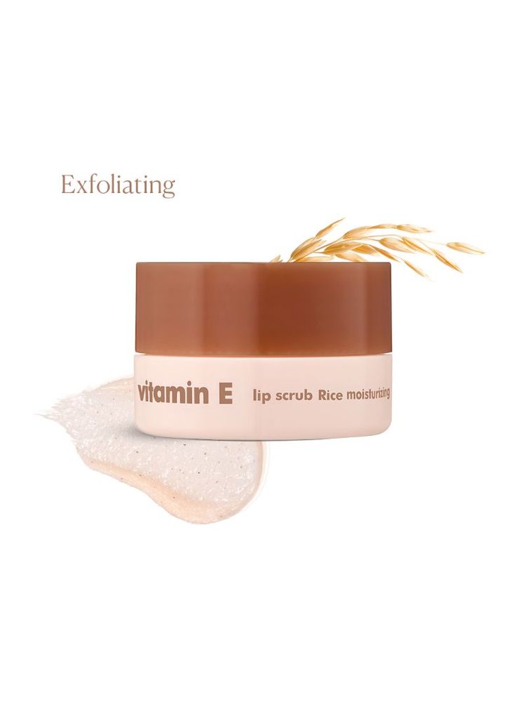 The Face Shop Vitamin E Gentle Exfoliating Lip Scrub With Korean Rice For Soft, Smooth & Glowy Lips