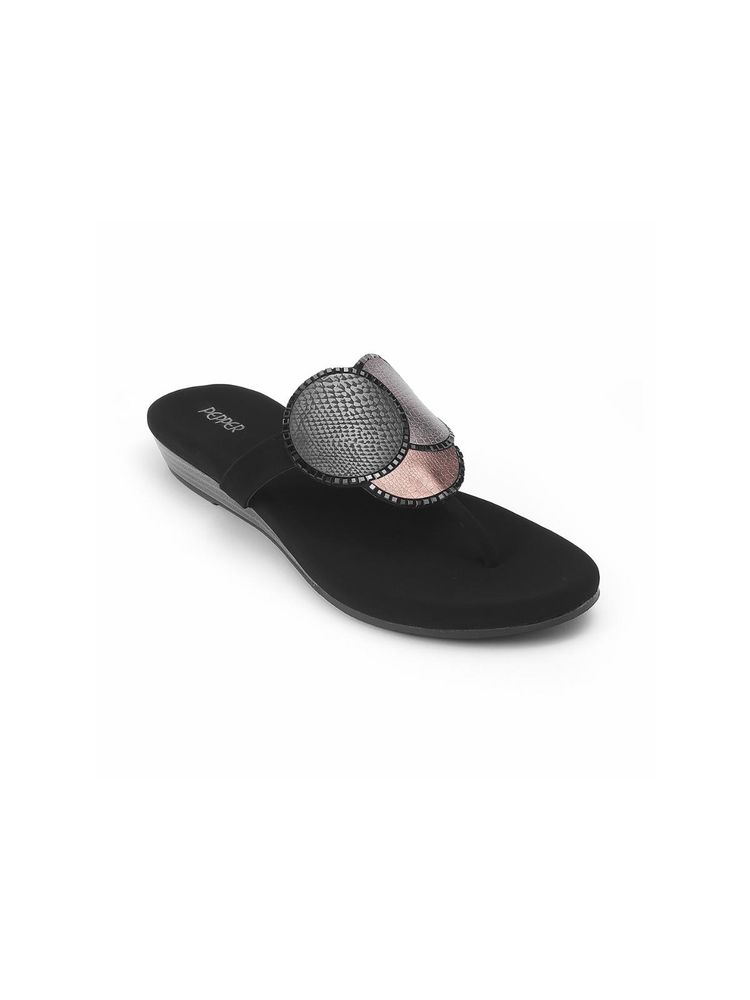 PEPPER T-Strap Black Sandals-image-37