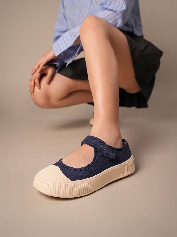 Theater Women Jiro Navy Blue Mary Jane Sneakers-image-9