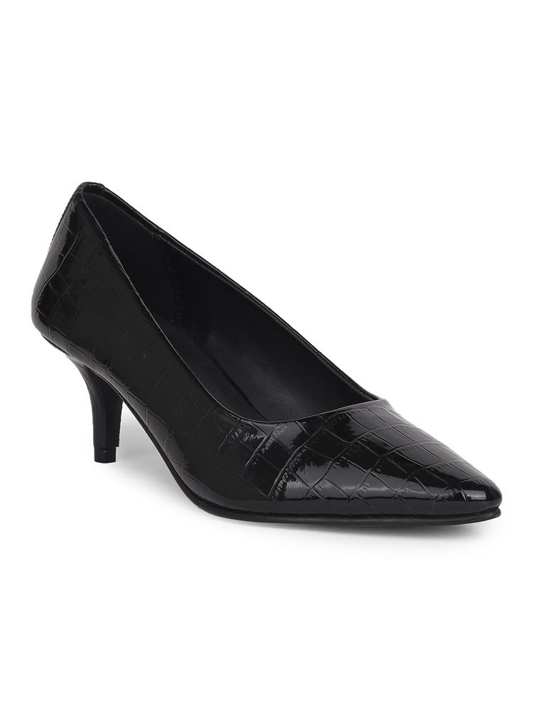 Bata Women's Black Sandals Heels-picture-14
