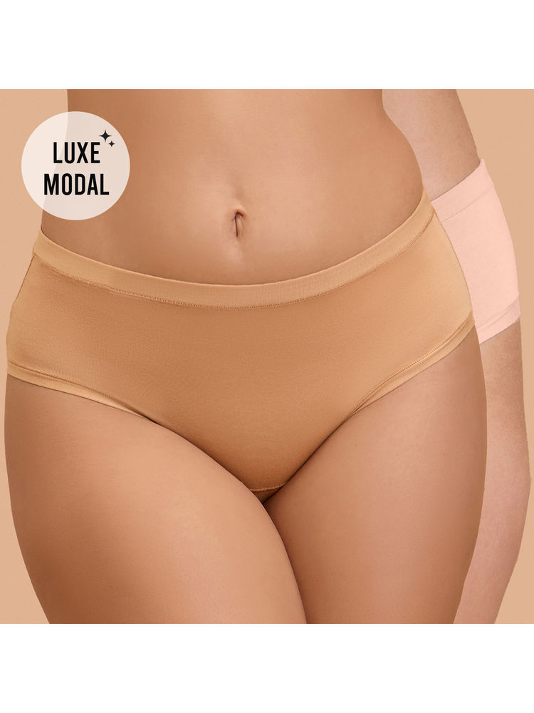 Nykd by Nykaa Super Soft Luxe Modal Hipster Panty NYP383 PO2 Tan & Nude-picture-24