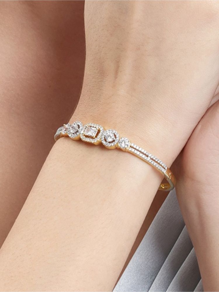 Nuyug American Diamond Aurora Luxe Gold Bracelet-picture-14