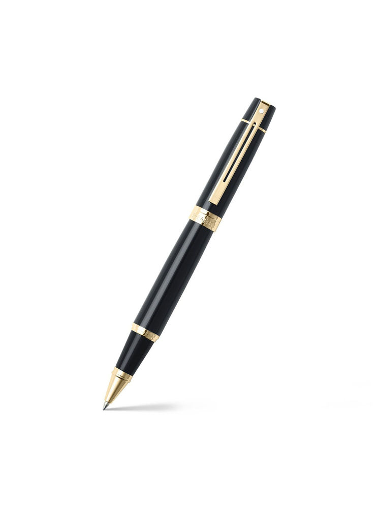 Sheaffer 9325 Gift 300 Rollerball Pen - Glossy Black with Gold Tone Trim-image-8