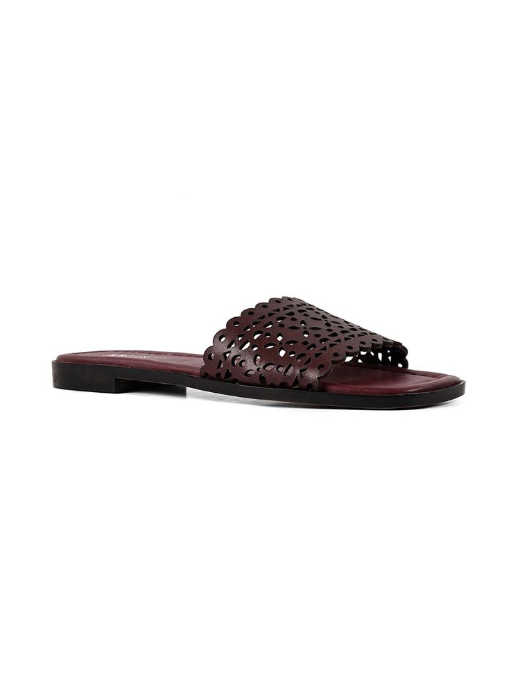 Vanilla Moon Women Burgundy Gray Flats-picture-18