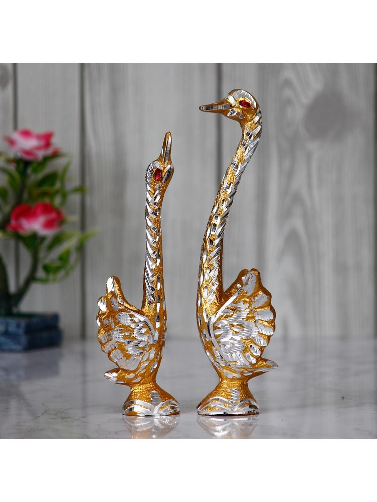 eCraftIndia Dancing Swan Couple Bird Figurines (Set Of 2)-picture-13