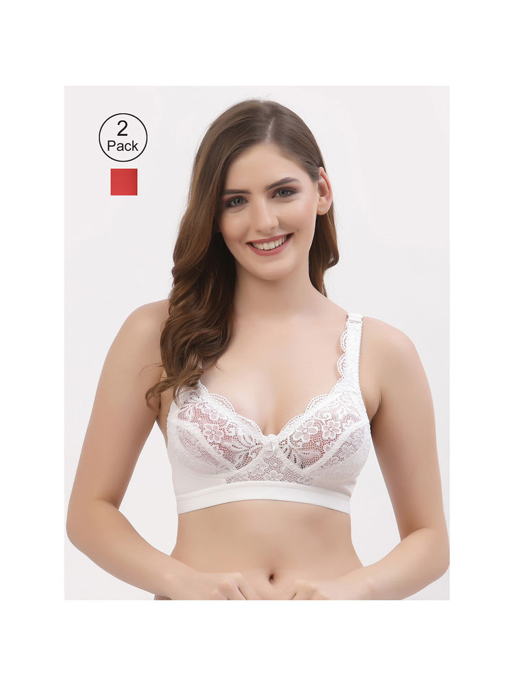 Floret Women Full Coverage Non Padded Bra-Multi-Color (Pack of 2)-picture-24