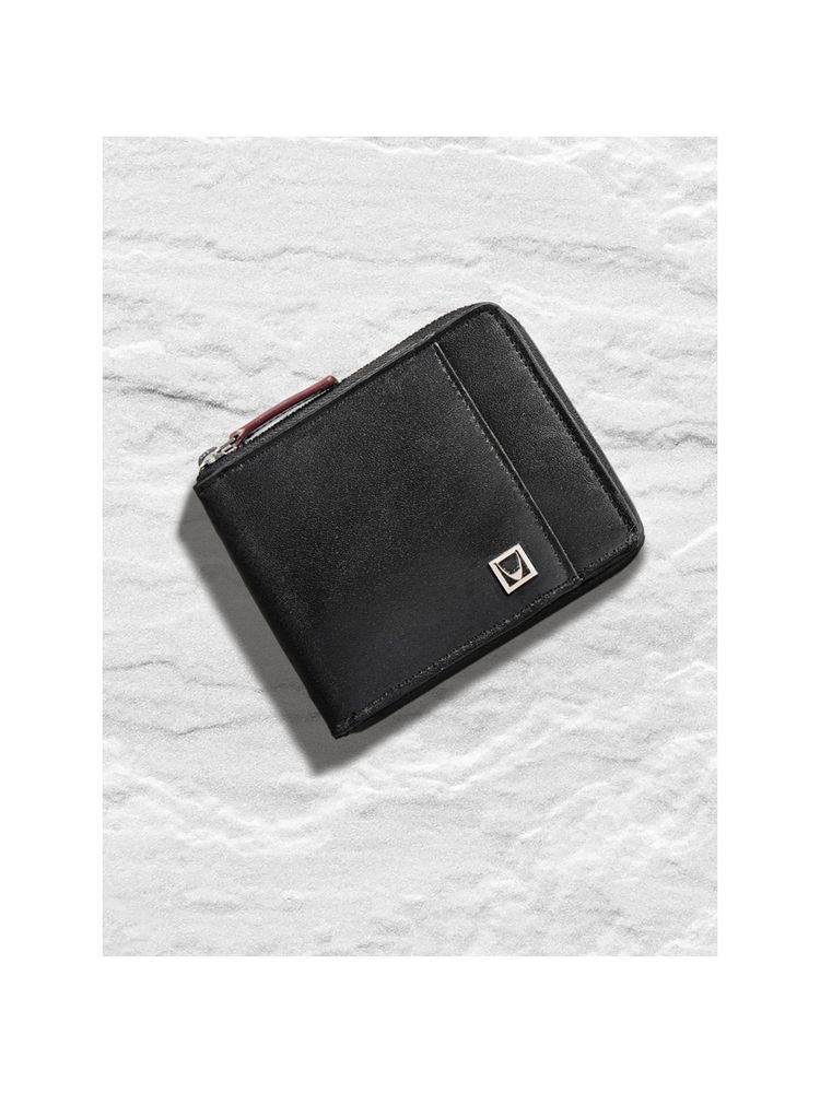 Hidesign Genuine Leather Men's Bi Fold Wallet - Black-picture-14