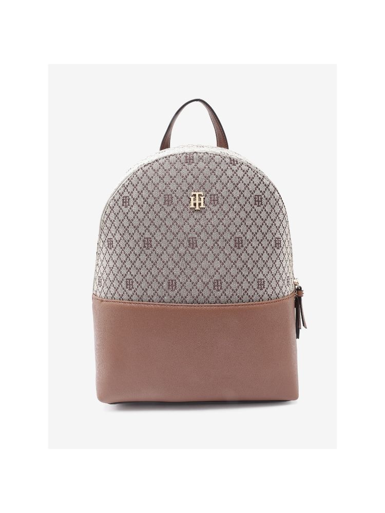 tommy hilfiger accessories Tommy Hilfiger Logo Brown Polyester Backpack-picture-15