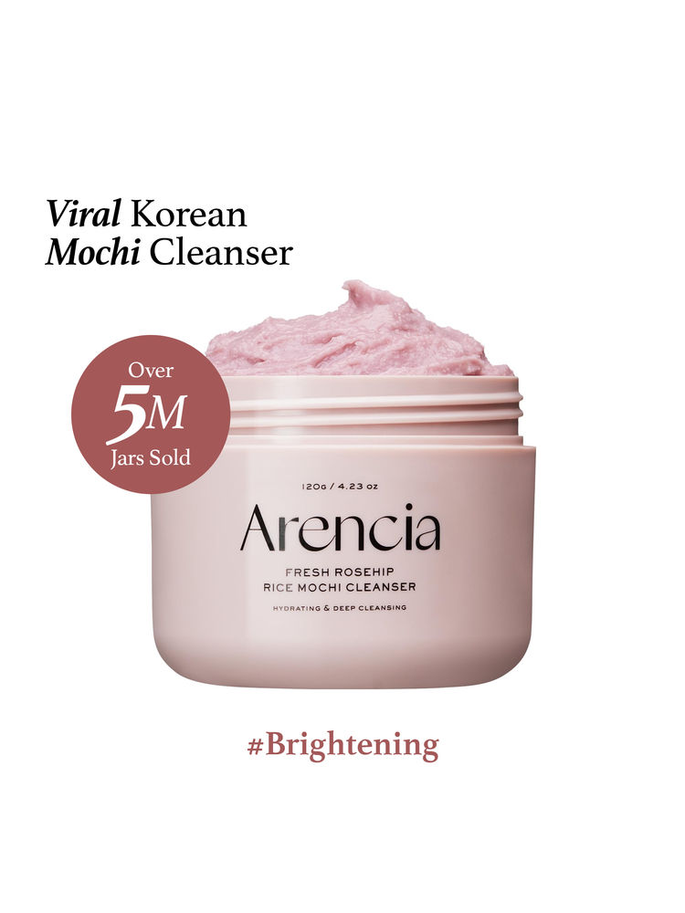 Arencia Fresh Rosehip Rice Mochi Cleanser - All-In-One Cleanser, Mask & Makeup Remover for Dull Skin-image-3