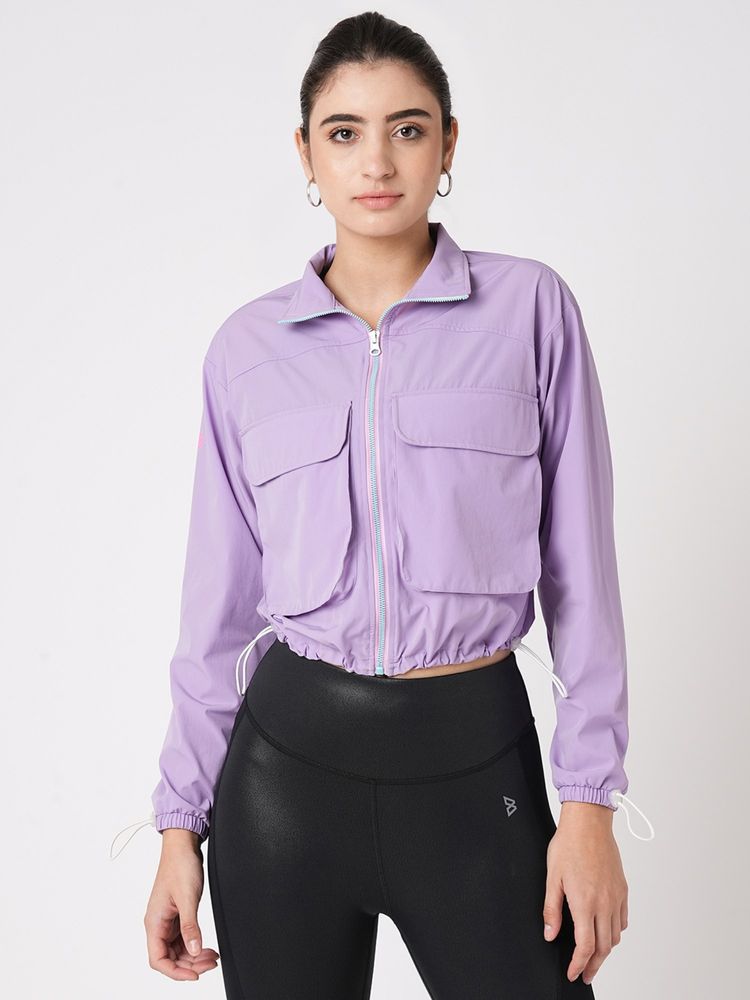 BODD ACTIVE Being Pretty Lavender Cropped Jacket-picture-21