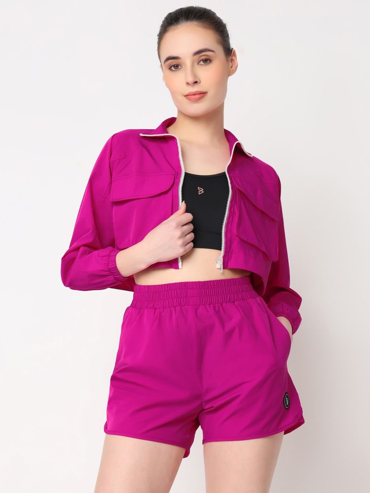 BODD ACTIVE Powerpop Pink Cropped Jacket-picture-10