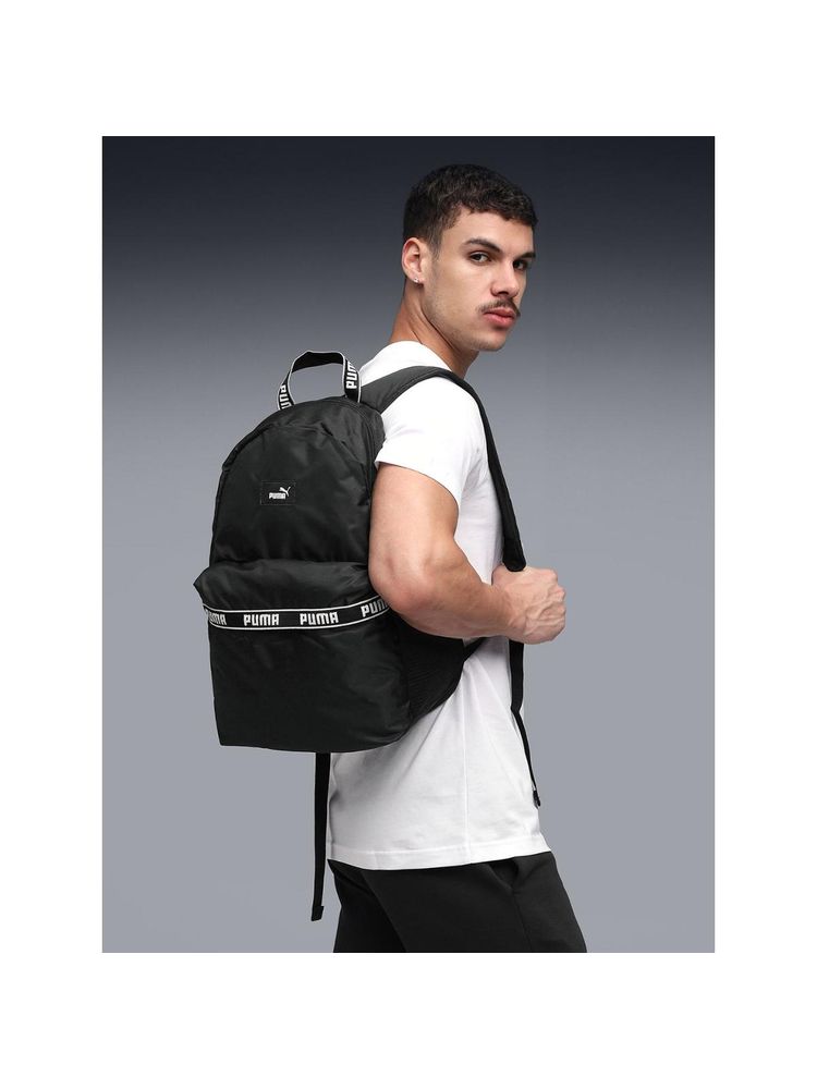 Puma Black Solid Phase Tape 14-Inch Daily Backpack-picture-11