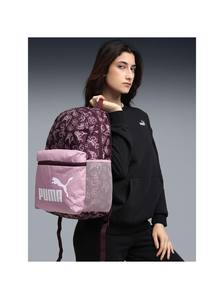 Puma Pink Printed Phase All-Over Print Backpack