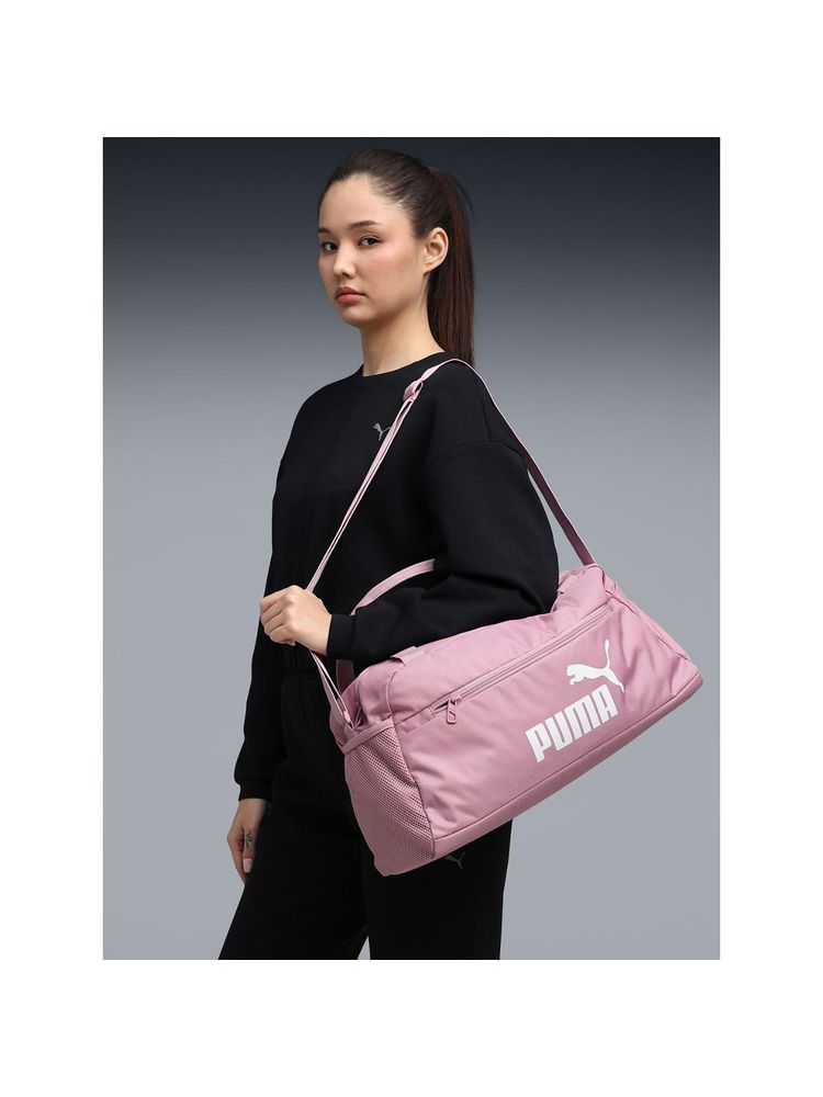 Puma Pink Solid Phase Sports Duffle Bag With Detachable Strap