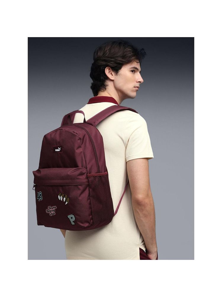 Puma Red Solid Phase Patch Everyday Backpack-picture-22