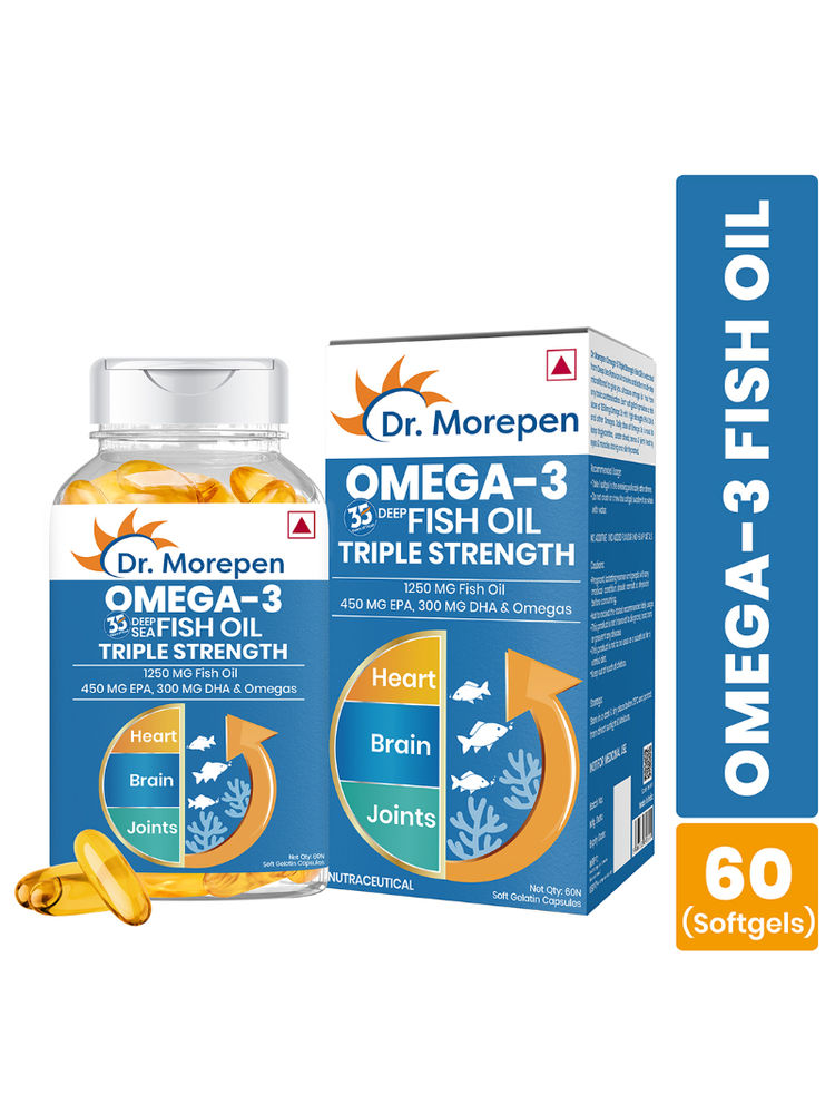 Dr. Morepen Omega 3 Deep Sea Fish Oil Triple Strength Capsules
