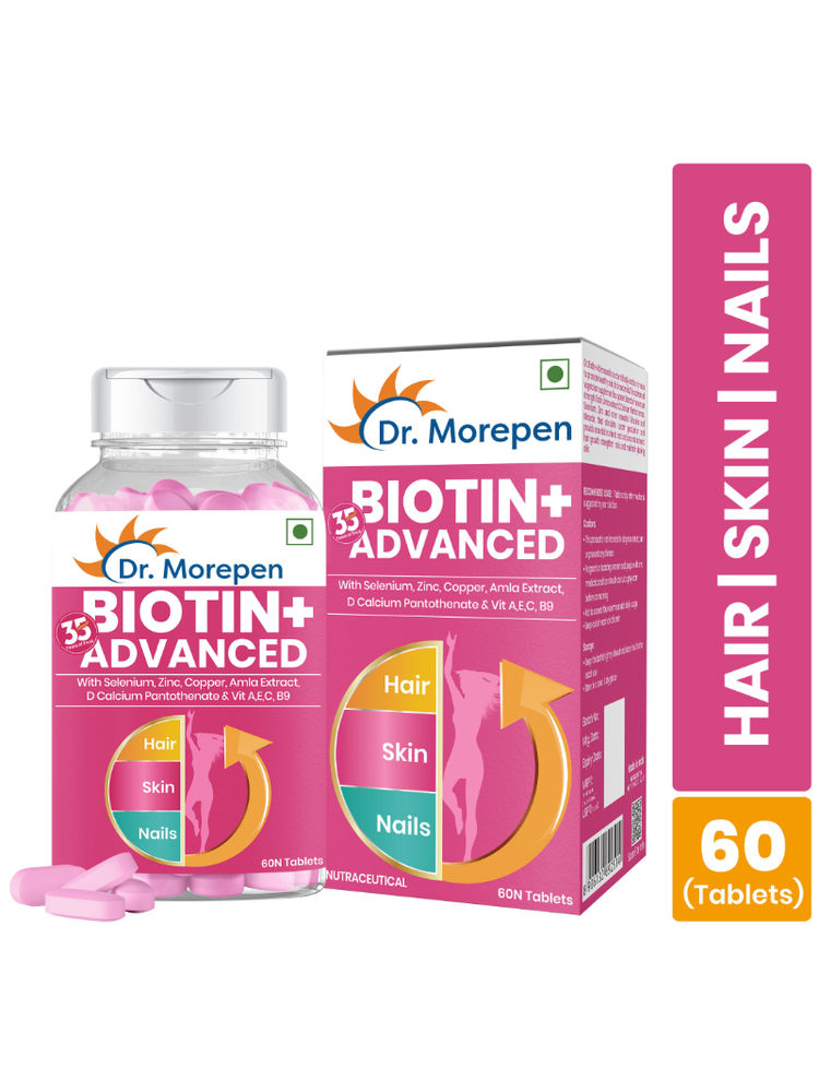 Dr. Morepen Biotin For Hair Growth, Glowing Skin & Healthy Nails, Multivitamins, Natural Extracts-picture-16