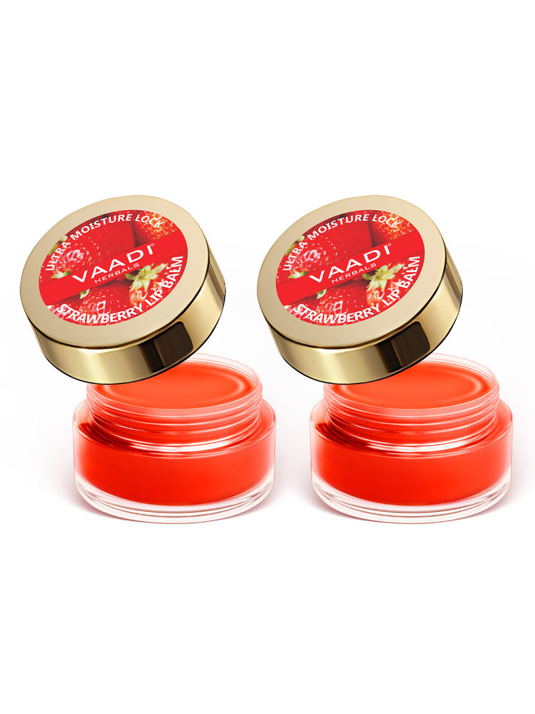 Vaadi Herbals Lip Balm - Strawberry (Pack Of 2)