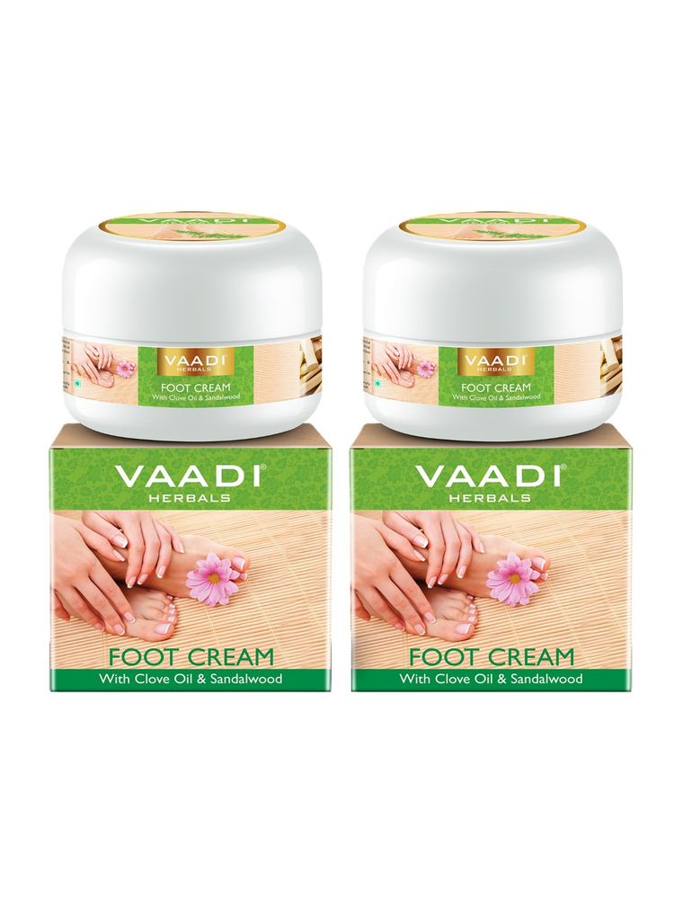 Vaadi Herbals Foot Cream With Clove Oil & Sandalwood - Pack Of 2