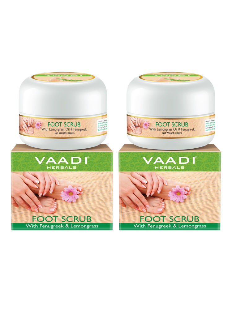 Vaadi Herbals Foot Scrub With Fenugreek & Lemongrass Oil - Pack Of 2