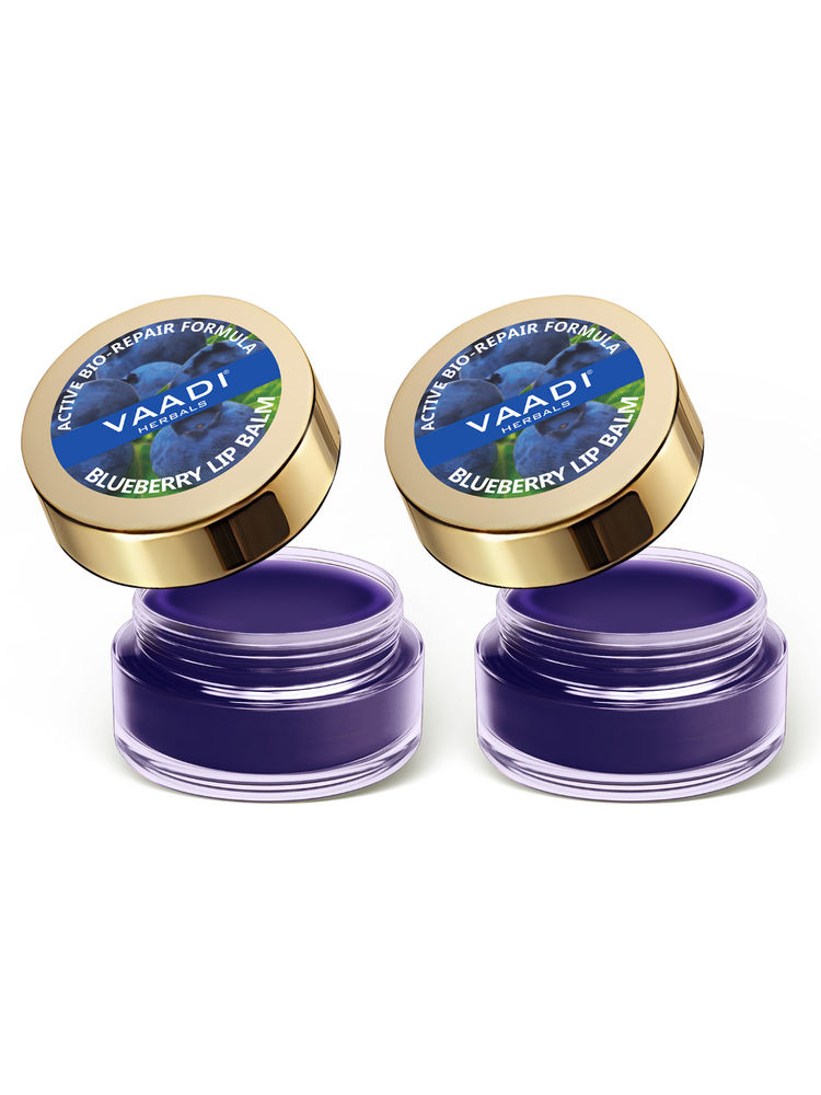 Vaadi Herbals Lip Balm - Blueberry (Pack Of 2)-picture-23