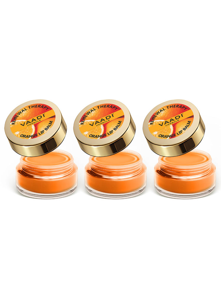 Vaadi Herbals Lip Balm - Orange (Pack Of 3)
