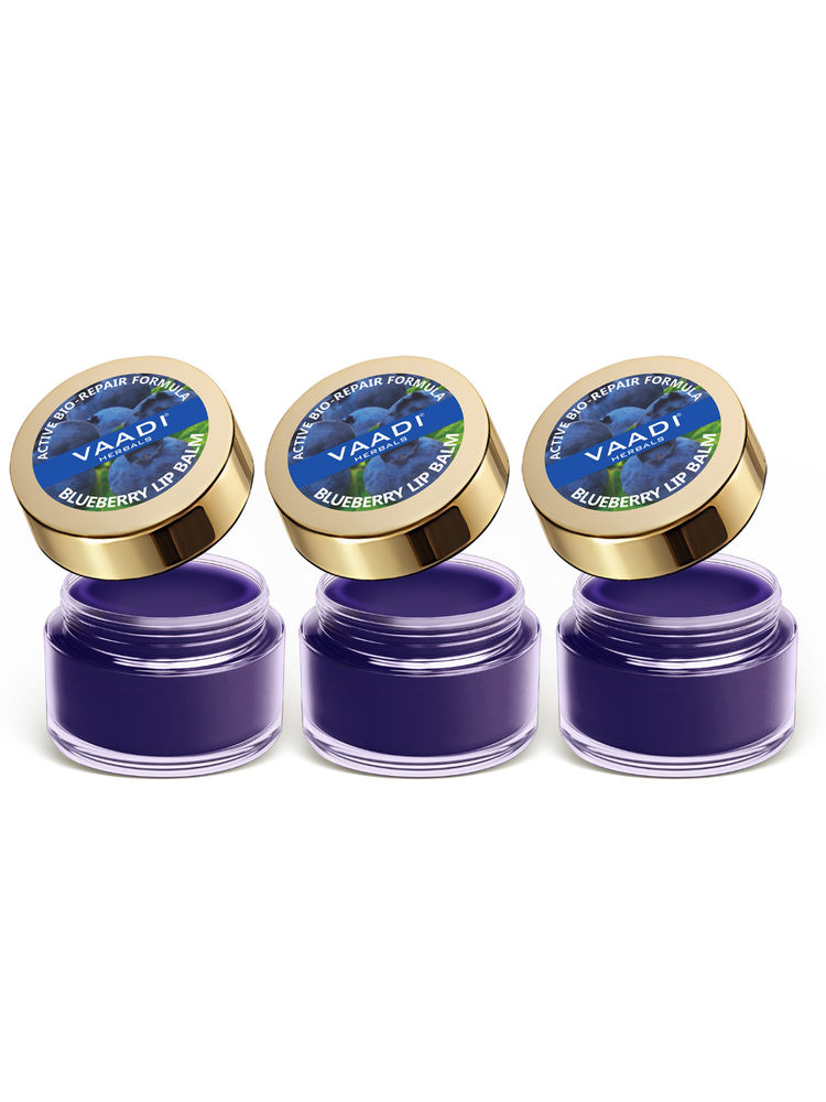 Vaadi Herbals Lip Balm - Blueberry - Pack Of 3-picture-17