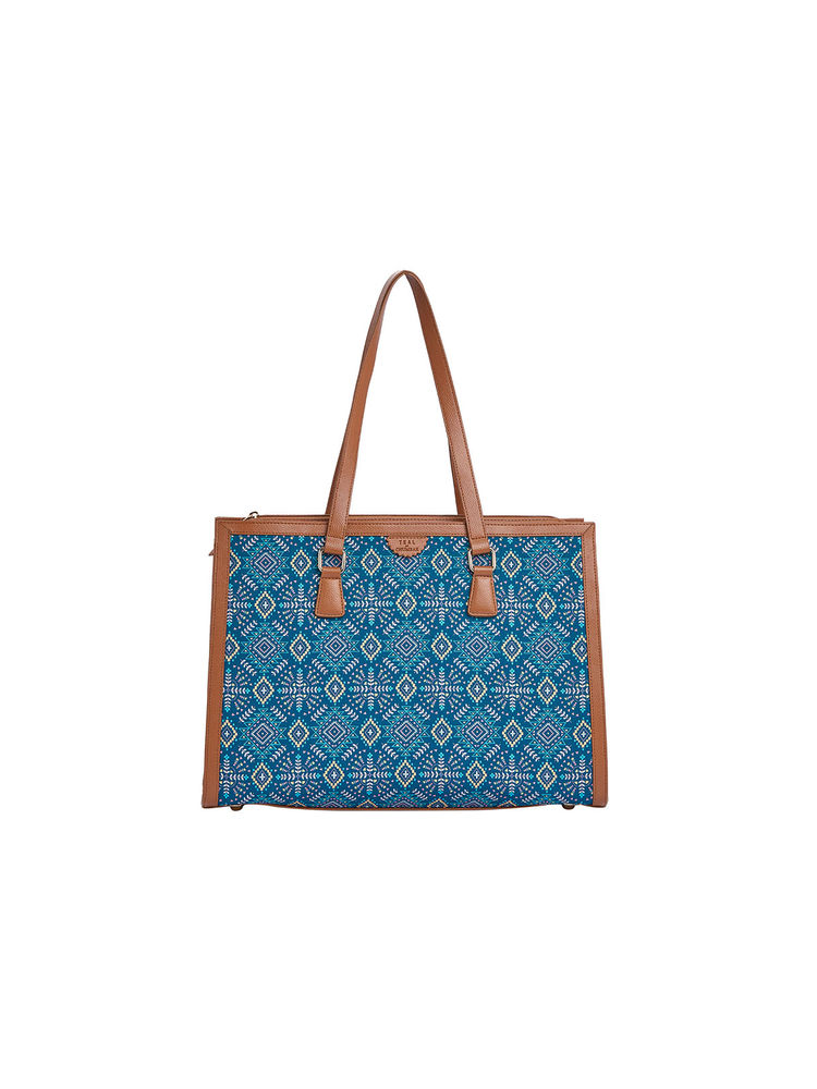 Teal by CHUMBAK Mexico Aztec Office Tote-image-14