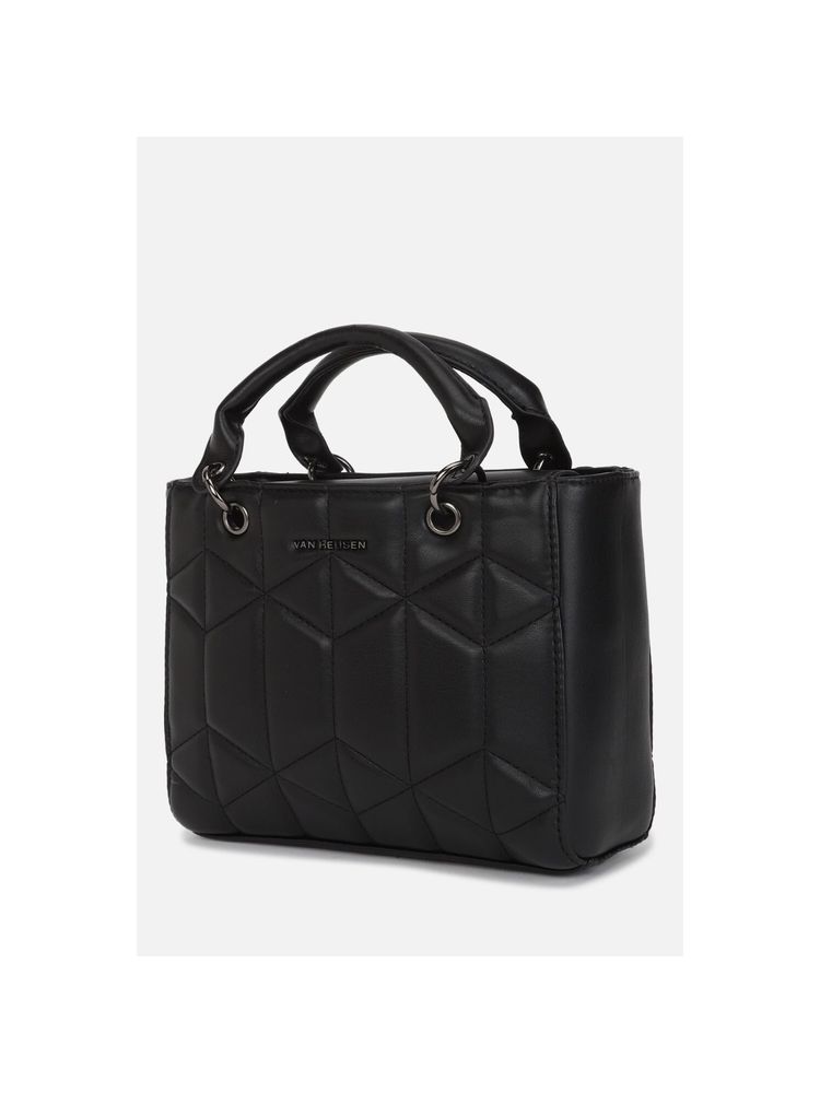 Van Heusen Women Black Solid Handbag-picture-18