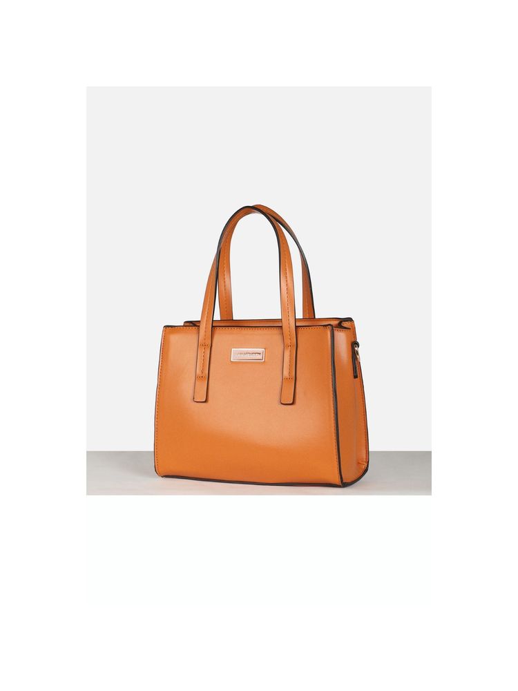 Van Heusen Women Orange Solid Casual Handbag-picture-17