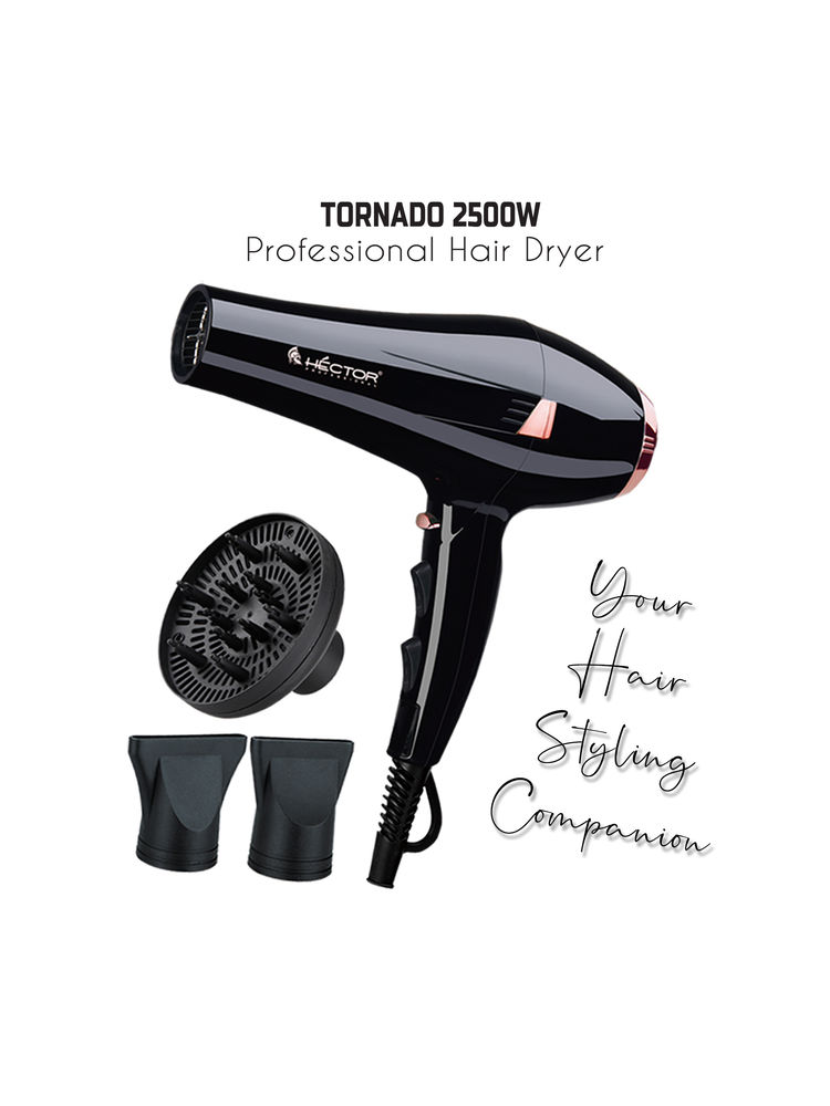 Hector Professional 2500 Watt Tornado Hair Dryer for Men and Women-Beast Black-picture-21