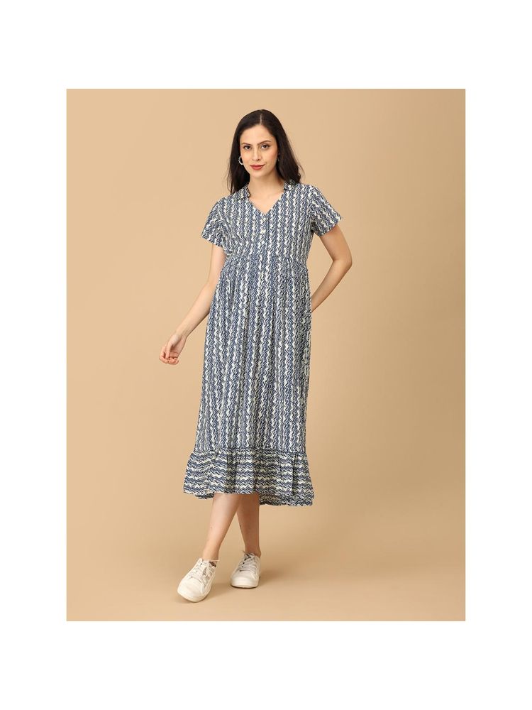 The Mom Store Bluetopia Maternity & Nursing Dress-image-43