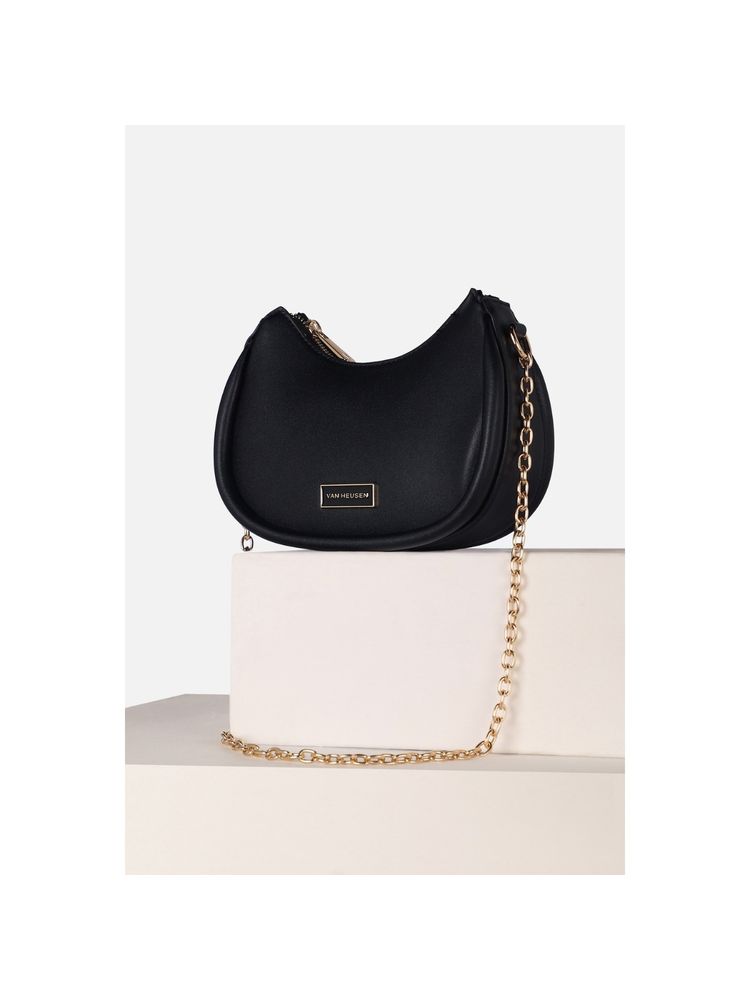 Van Heusen Women Black Solid Casual Sling Bag-picture-28