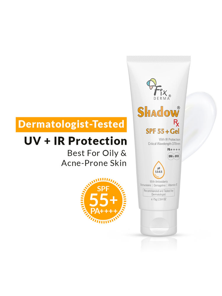 Fixderma Shadow Rx Sunscreen SPF 55+ Gel For Oily Skin Acne Prone-image-37