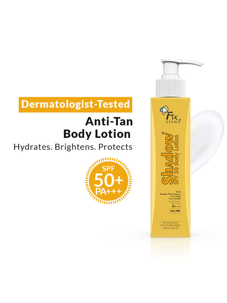 Fixderma Shadow Sunscreen Body Lotion SPF 50 PA+++ UVA & UVB Protection-picture-17