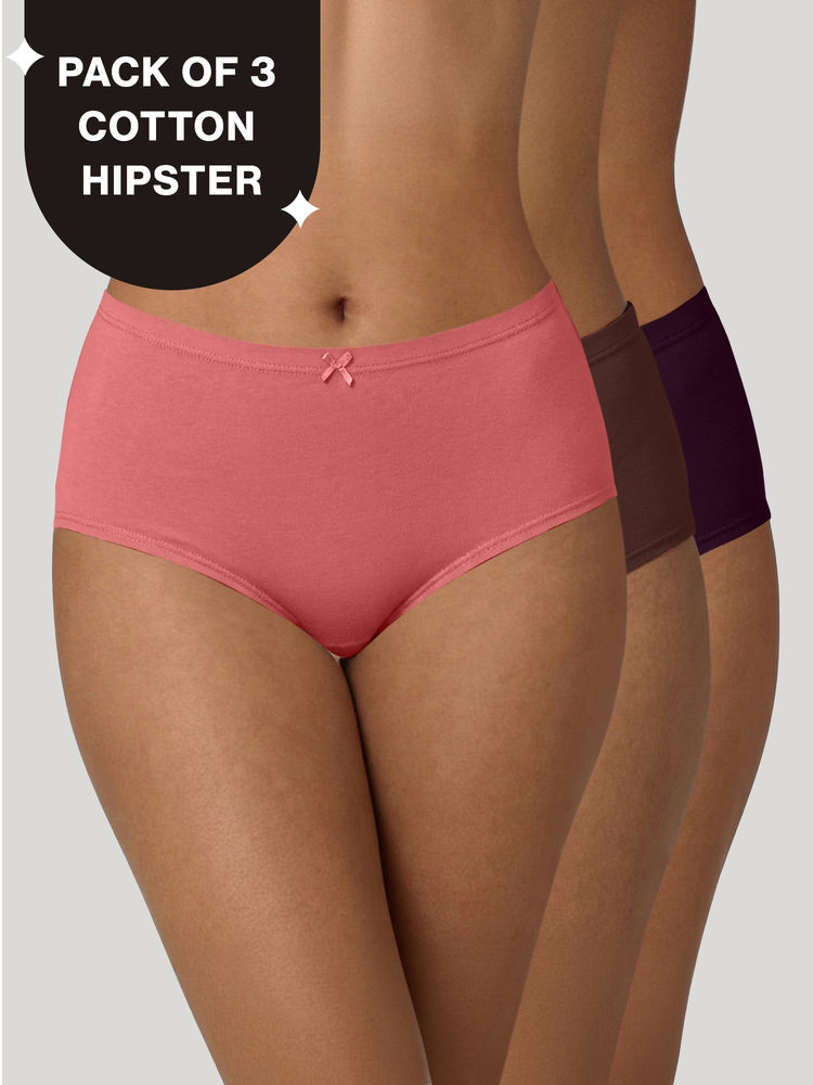 nykd by nykaa Cotton Hipster Panty with Inner Elastic-NYP100 PO3 Dusty Cedar Chicory Coffee Potent Purple-picture-25