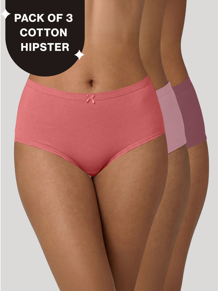 nykd by nykaa Mid Rise Cotton Hipster Panty with Inner Elastic-NYP100 PO3-Dusty Cedar Zypher Wistful Mauve-picture-20