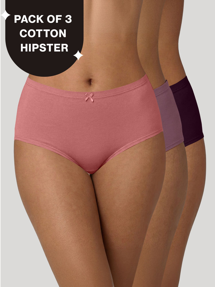 nykd by nykaa Cotton Hipster Panty with Inner Elastic-NYP100 PO3 Withered Rose Wistful Mauve Potent Purple-picture-16