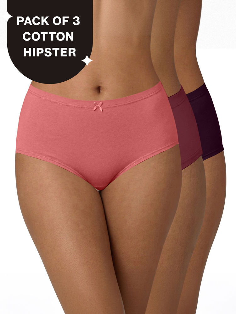 nykd by nykaa Mid Rise Cotton Hipster Panty with Inner Elastic-NYP100 PO3 Zinfandel Dusty Cedar Potent Purple-picture-10