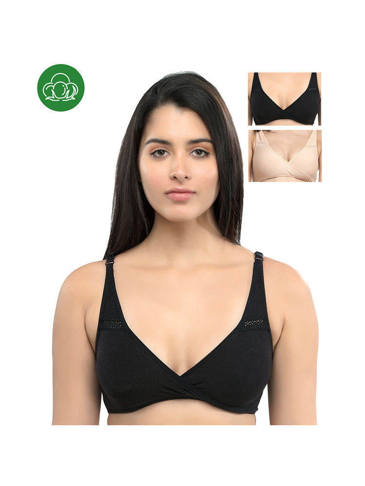Inner Sense Organic Antimicrobial Sleeping/Feeding Bra Pack of 3 - Multi-Color-picture-21
