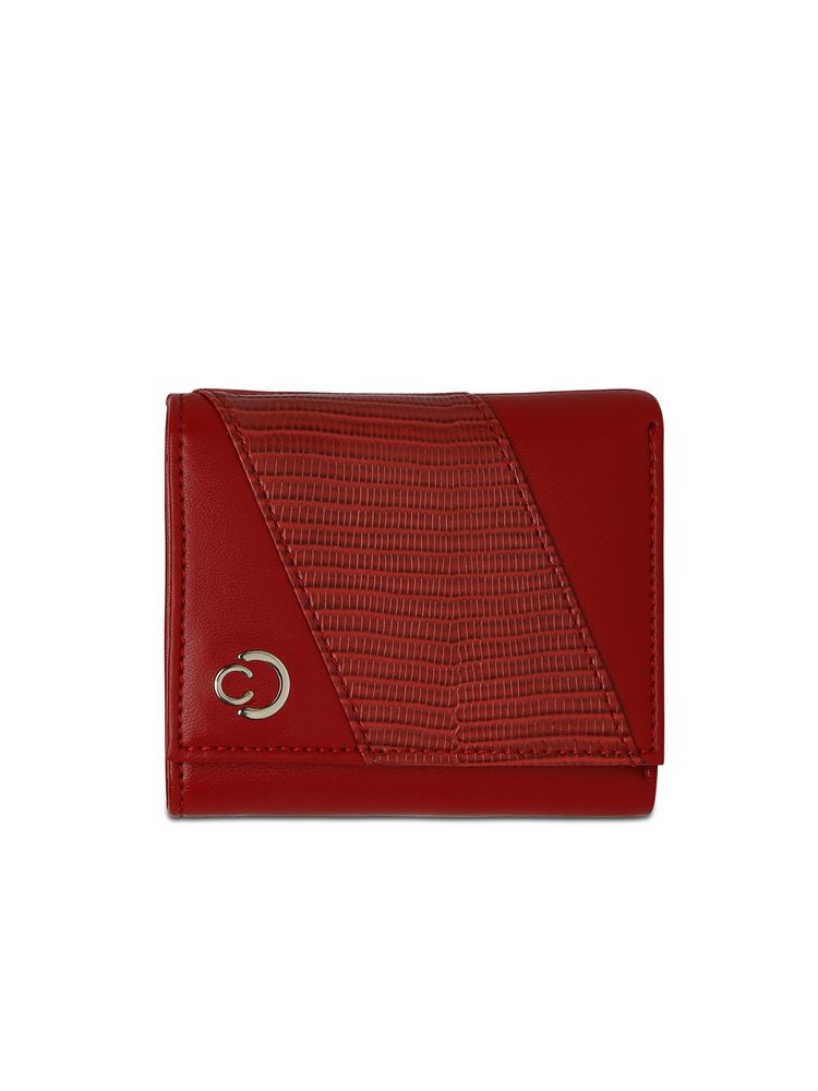 Caprese Zoey Small Trifold Maroon Wallet-picture-13
