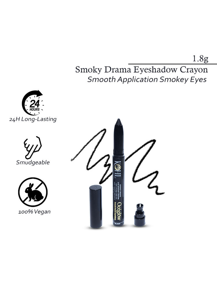 Oceglow 24 Hour Smoky Drama Black Matte Kajal Pencil, Waterproof & Long Lasting Kajal Pencil