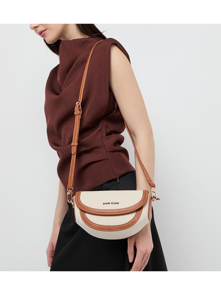 Anne Klein Beige Women Crossbody Sling Bag With Detachable Strap-picture-40