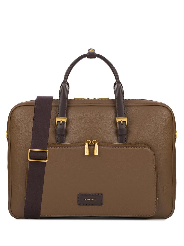 MIRAGGIO All-Rounder 16 Inch Laptop Bag With Detachable Strap - Brown (L)-image-39